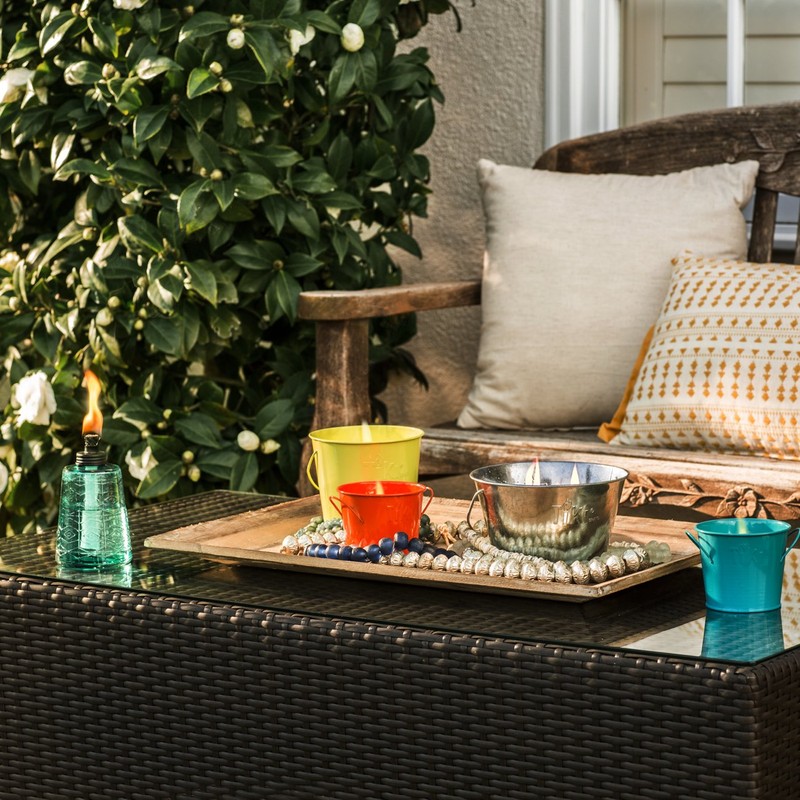 TIKI Citronella Candle 28-Ounce – Triple Wick Metal Bucket with