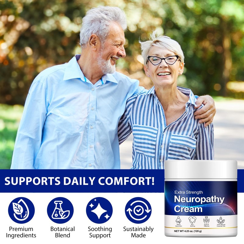 2 Pack Neuropathy Nerve Cream,Max Strength No-Mess Topical for Toes,