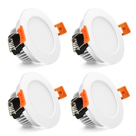 2 Inch LED Recessed Lighting, 3W Dimmable Downlight, 5000K Daylight White Retrofit Light Fixtures, Modern Round LED Ceiling Light with LED Driver, 35W Halogen Equivalent （4 Pack）