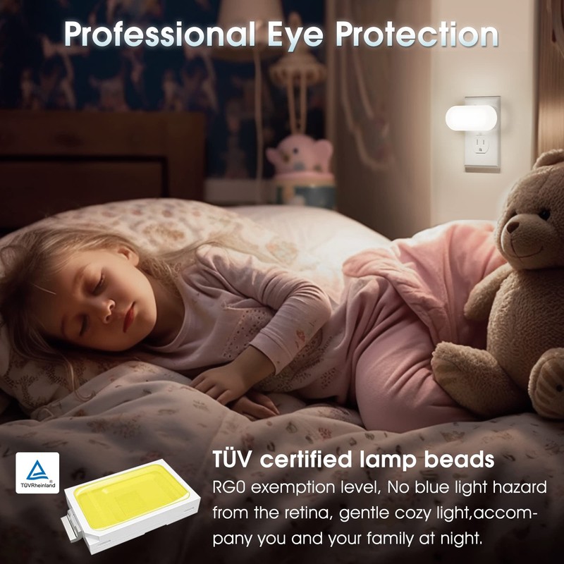 DORESshop Led Night Light, Plug into Wall, [2 Pack] with