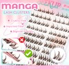 Bunny Lash Clusters Brown Manga Lash Clusters Spiky Doll Individual