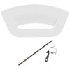 White Plastic Door Handle Lever Kit for Hotpoint Futura, C00507932,