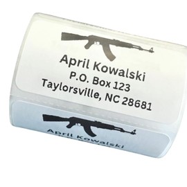 Custom Stickers, Rifle, Return Address Labels, Address Stickers, Several Designs, 2x1 inch labels, Several Font Choices