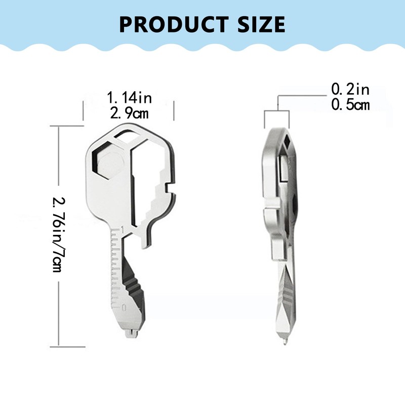 One Them Durable 24-in-1 Multi Tool Key Multifunction Key Shaped