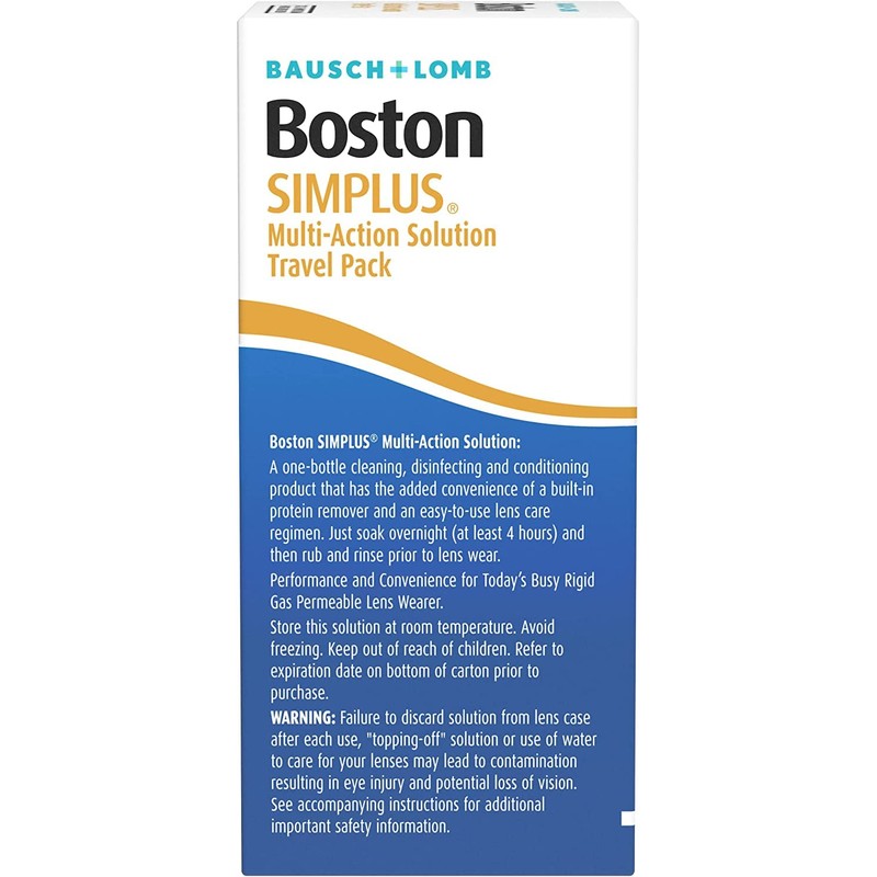 Boston Multi-Action Solution, Simplus Travel Kit, Pack of 8