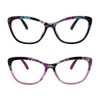 Hyyiyun 2 Pairs Cat-eye Bifocal Reading Glasses Women With Spring
