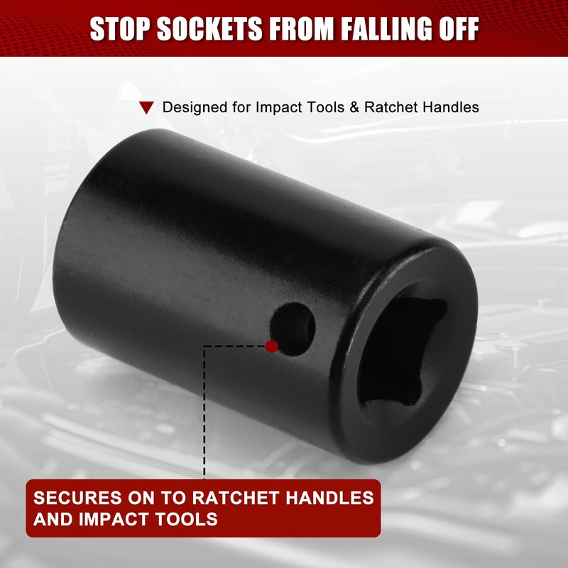 MIXPOWER 1/4" Drive Shallow Magnetic Impact Socket, 6 Point, 10mm,