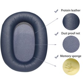 Replacement Ear Pads Compatible with Sony WH-CH700N/WH-CH710N/WH-CH720N Headphones, Akkiv Replacement Ear Pads Made of Protein Leather and Memory Foam (Blue)