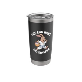 Egg Hunt Supervisor Funny Easter Bunny Parents & Teachers Stainless Steel Insulated Tumbler