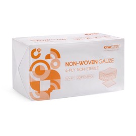OneMed 200 Gauze Pads, Highly Absorbent Non-Woven Gauze Sponges 4-Ply, 4x4 Inch All-Purpose Non-Sterile Gauze Pads, Dental Gauze Wound Care Product 1 Pack of 200