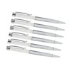 6Pcs Ball Point Pen Crystal Stone Replaceable Refill Elegant Multi