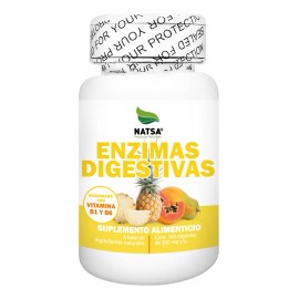 Enzimas Digestivas 100 Cápsulas Sientete Libre Menos Pesado Digere Alimentos Facilita Digestión