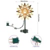 LAMPHOME 12" 10L Christmas Snowflake Tree Topper (Gold), Christmas Star