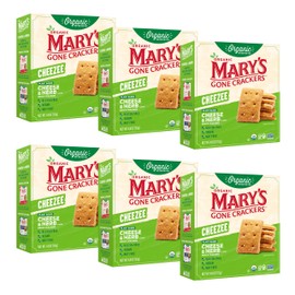 Mary's Gone Crackers Cheezee, Plant-Based, Organic, Gluten-Free, NON-GMO, Vegan, Kosher, Cheese & Herb, 4 Ounce (Pack of 6)