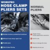 WORKPRO 2-Piece Hose Clamp Pliers Set 27" Flexible Hose Clamp