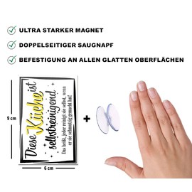 schilderkreis24 Funny Saying "Diese Küche ist Selbstreinigend" Magnet Decorative Kitchen Food Fridge Magnet Humour Gift Idea Birthday Christmas 9 x 6 cm