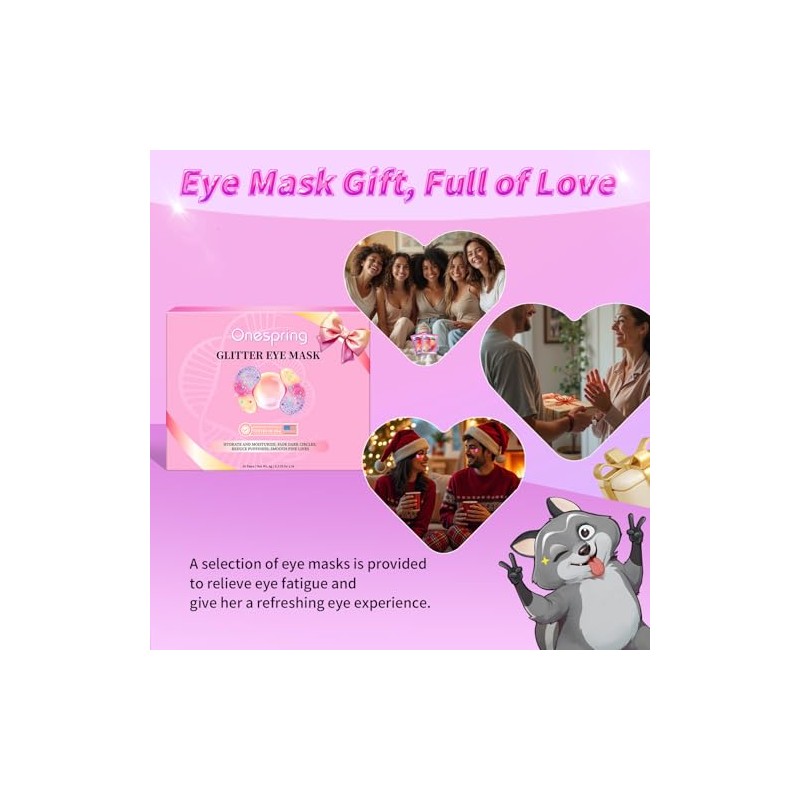 Onespring Mascarillas para Ojos(24 Pares)- Regalo para Ella