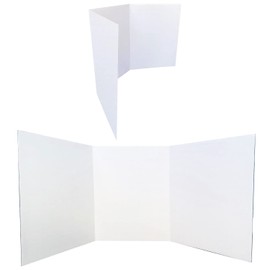 Royal Brites White Grid Trifold Presentation Board, Project Board, 14 x 33 Inches