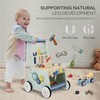 2-in-1 Baby Push Walker - Wooden Push Walker and Tool