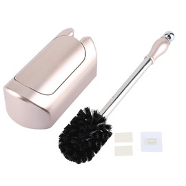 Marhynchus Stainless Steel Toilet Brush, Toilet Brush, Stainless Steel Handle with Holder, Toilet Brush Set, Plastic & Stainless Steel Toilet, Toilet Brushes (Rose Gold)