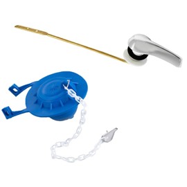 WC-Griff-Ersatz-Set, WC-Flapper mit Ketten, Frontmontage, WC-Spülgriff für WC-Reparatur