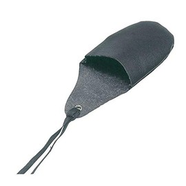 Behrend Leather Finger Guard, Finger Bandage, Fingerling, Binding Band, Black, Size 4