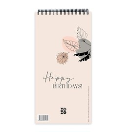 Geburtstagskalender "leaves line art", ohne Jahreszahl: Ein Wandschmuck für Designliebhaber: Der dekorativer Geburstagskalender von XOXO Arte