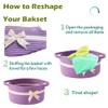 HomeyPine Empty Gift Bowknot Basket with Ribbons and Bow and