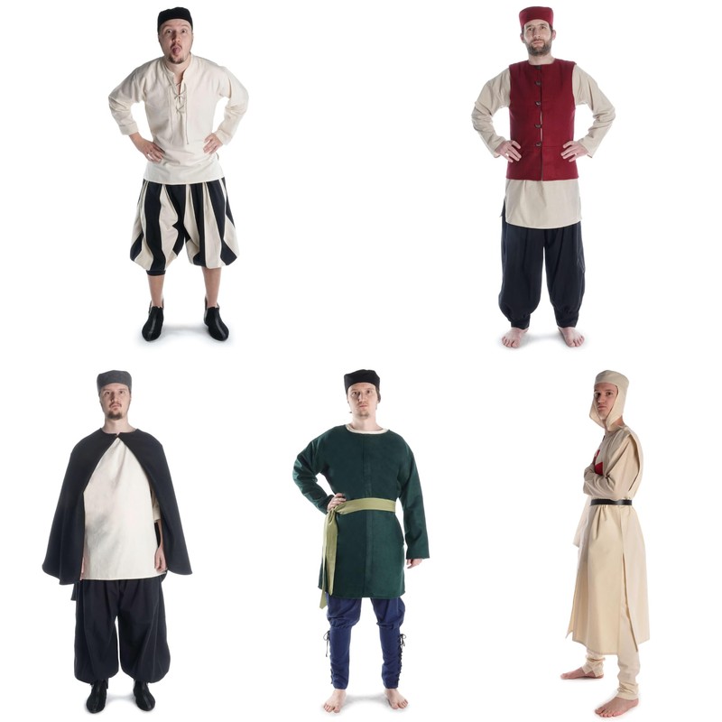 HEMAD Medieval Cap Wool Felt Lined, Green, XXL