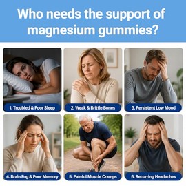 Magnesium Bisglycinate Gummies 400mg, Chelated Magnesium Bisglycinate for Adult - Vitamin C, D3 & B6, for Sleep, Calm & Relaxation, Muscle & Energy - Raspberry Flavor, 60 Vegan Gummies