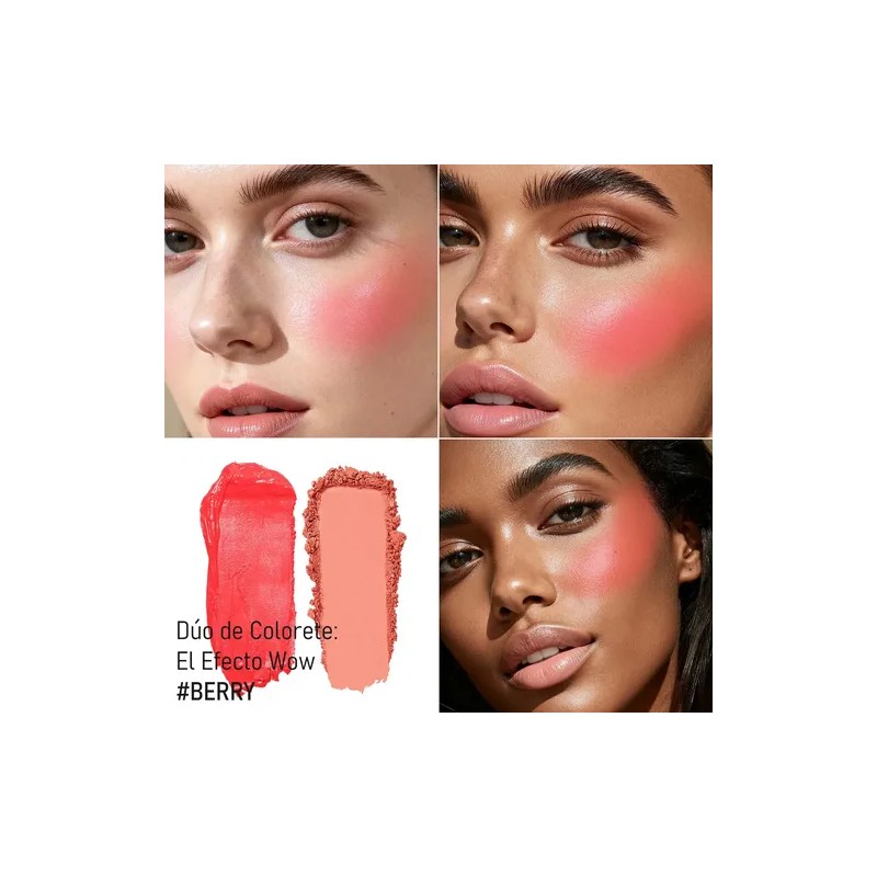 Heci Beauty Double-Take Crème & Powder Blush Duo Alta Pigmentación