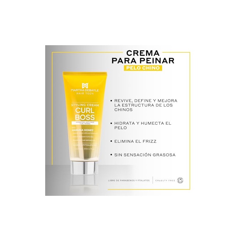 MARTHA DEBAYLE HAIR TECH. CURL BOSS STYLING CREAM. Crema para