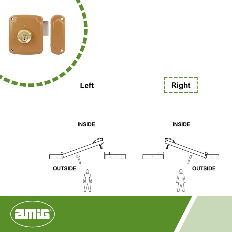 Amig - Right-hand surge lock with lever and tongue for