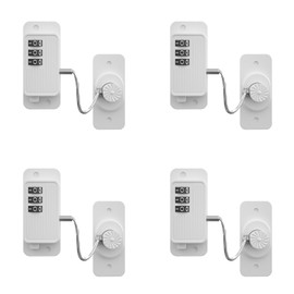 KIZZHISI Refrigerator Lock (4 Pack), Heavy Duty Combination Fridge Lock, for Fridge, Cabinets, Drawers, Window and Child Safety Cabinet Lock, Strong Non-Marking Adhesive No Drilling (White)