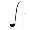 Party Essentials Plastic 2-Ounce Salad Dressing/Serving Ladle, 4-Count, Black