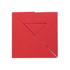 Red Tangram Puzzle - Educational, Logic Puzzle, and Maths Game for for Kids and Adults