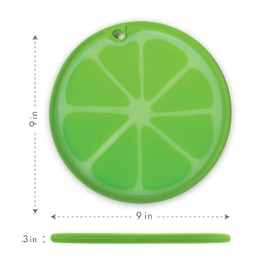 Dexas Citrus Slice Cutting Board/Serving Board 9 inches, Lime