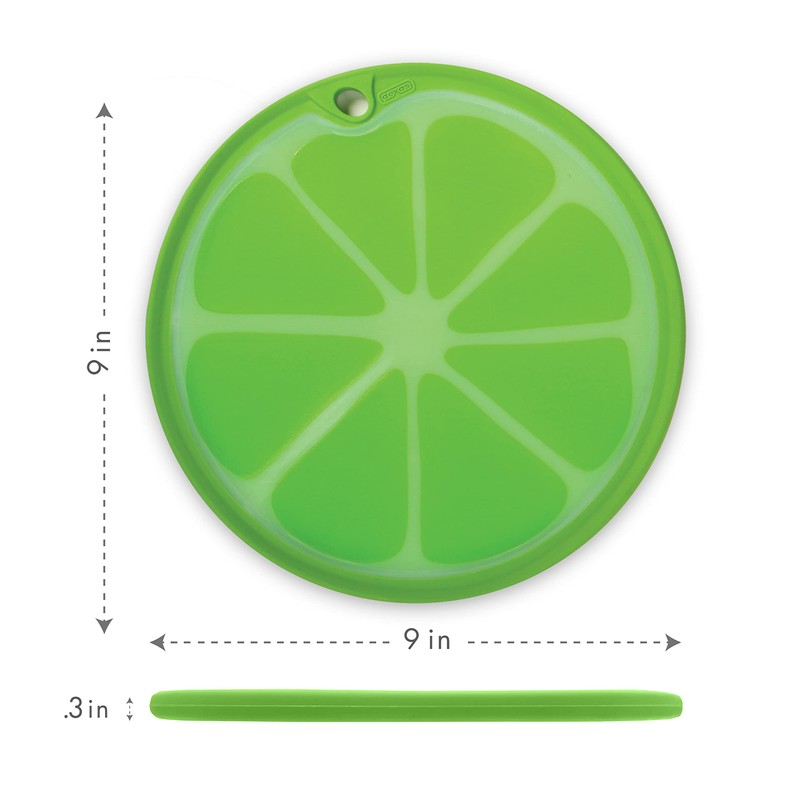 Dexas Citrus Slice Cutting Board/Serving Board 9 inches, Lime
