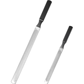 Dimeho 2 Pcs Toe Nail Files for Thick Nails, Professional 1 short + 1 long, Black