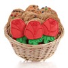 Red Roses Cookie Gift Basket- 24 Pc.