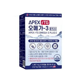 Apex Altige Omega3 Plus E 1407mg / 에이펙스 알티지 오메가3 플러스E 1407mg X 60캡슐 비타민E