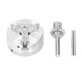 3 Jaw Chuck Set Self Centering Lathe Chuck Plate with M12x1 Connecting Rod 10‑35mm Clamping