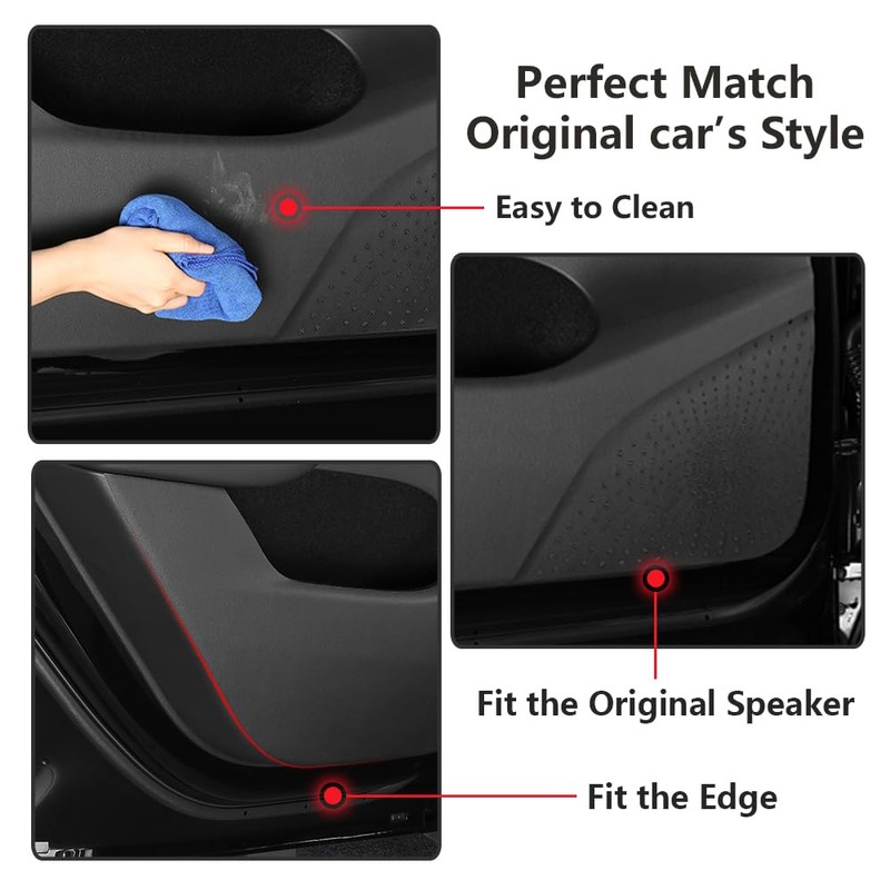 LUNQIN Car Door Anti Kick Pad for Toyota Corolla Accessories