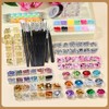 49 in 1 Professional Nail Art Kit, Brushes Dotting Pens