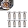 Yonput 8 Pieces Braking Disc Rotor Screws, Front Rear Stainless