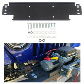 BURANIFUSION for Jeep for Wrangler 1987-1995 1997-2006 Yj Tj 2-Door Steel Winch Mounting Plate Lb Left Right Front Upper Lower WEF1308
