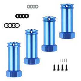 Pxyelec RC Truck Hex Adapter, Aluminum Wheel Hex Hub Adapters 30mm Extension Longer Combiner for Traxxas Slash 4x4 HQ 727 5807 RC 1/10 Truck Car
