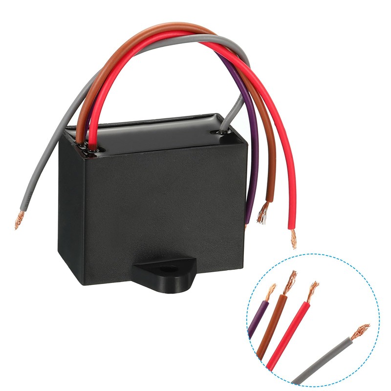 PATIKIL CBB61 Ceiling Fan Capacitor, 1Set 4.5+5+6uF 250V AC 50/60HZ