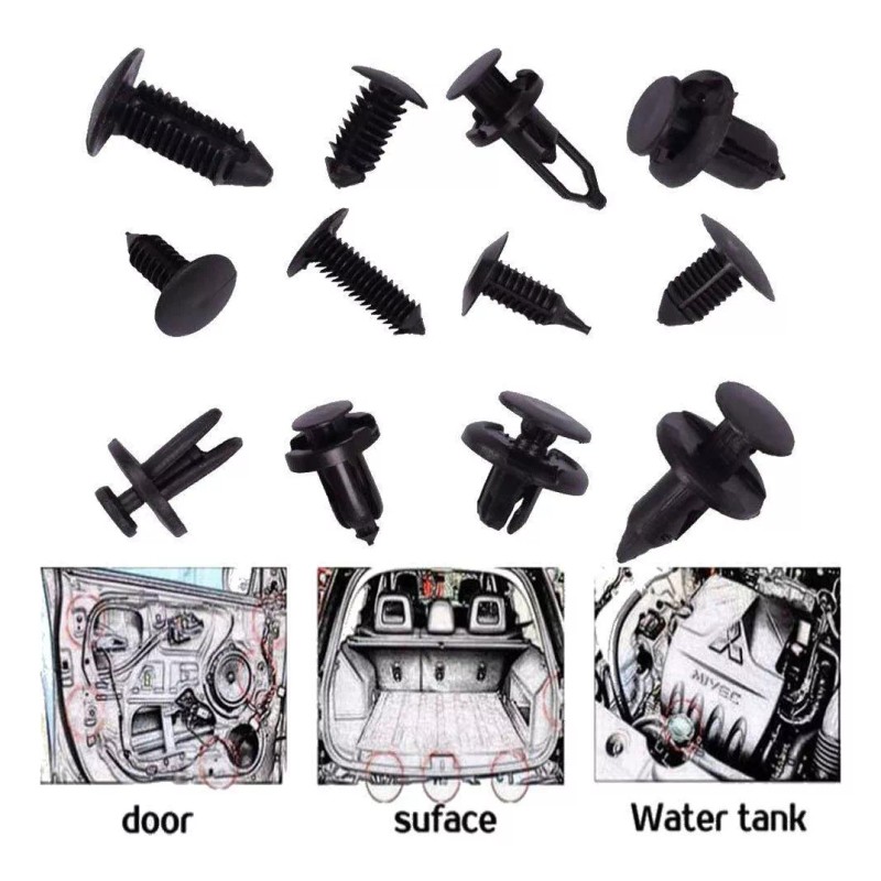 MARZSEFLO Kit Grapas Automotrices 240 Pzas, 12 Modelos, 5 Quitagrapas