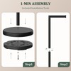 Evolvegoods Matte Black Toilet Paper Holder Stand, Free Standing Toilet